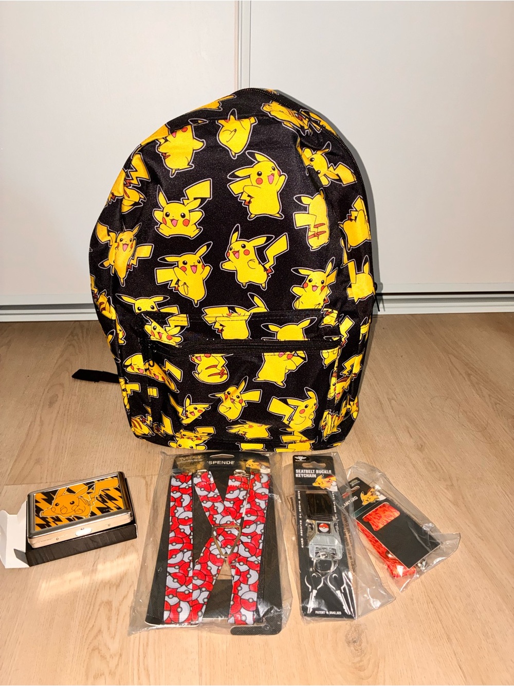 Kids Pikachu Pattern Black Backpack - Unbranded Cute Character Bag